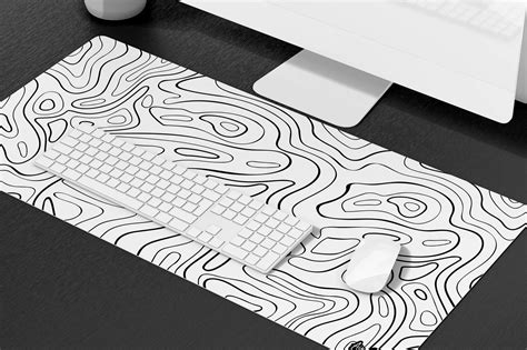 air gaming white topo mouse pad