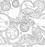 Drawing Gear Drawings Gears Clockwork Steampunk Texture Patterns Cogs Coloring Pages Biomechanical Choose Board Clock Collection Tattoo Paintingvalley sketch template