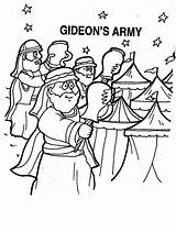 Gideon Coloring Bible Pages Story Stories Kids Activity Printable Children Activities Sheets School Sunday Colouring Army Preschool Lessons Color Judges sketch template