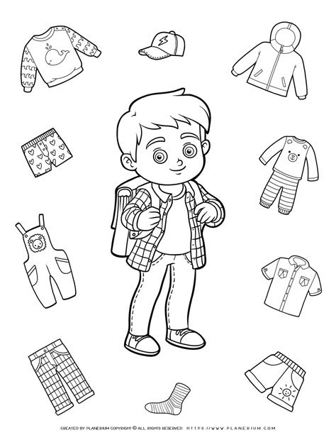 clothes coloring page