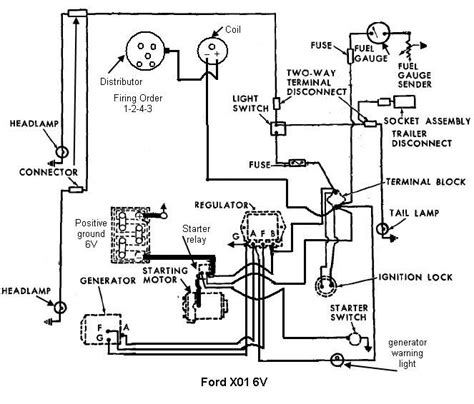 fuel gauge wiring diagram  ford tractor