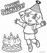 Dora Coloring Pages Birthday Printable Kids Happy Explorer Color Cool2bkids Sheets Book Choose Board sketch template