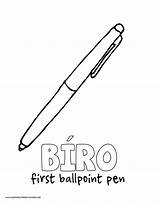 Coloring Pen Pages Ballpoint Sheets History Getdrawings Biro sketch template