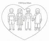 Coloring Pages Neighbor Lds Clipart Yourself Jesus Bible God Another Others Thy Crafts Missionary Activities Kids Matthew Primary Lesson Christian sketch template