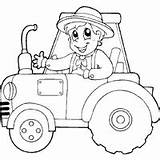 Driver Tractor Coloring Career Pages Surfnetkids sketch template