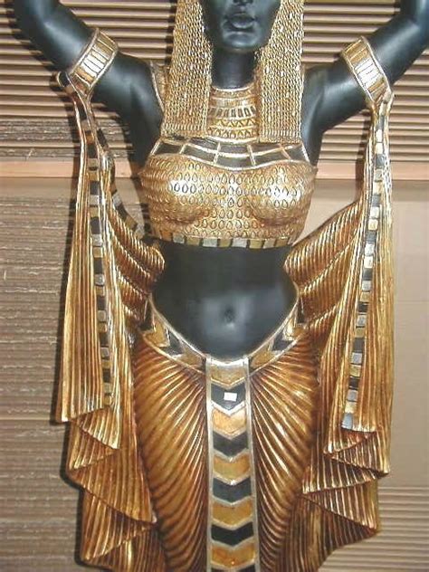 Egyptian Statue Female Plant Holder Female King Tut Plant