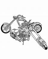 Coloring Harley Davidson Motorbikes Print Pages Color Bikes sketch template