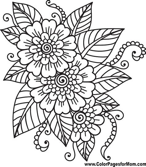 advanced coloring pages flower coloring page