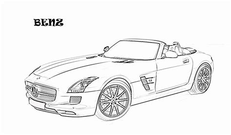 convertible car pages coloring pages