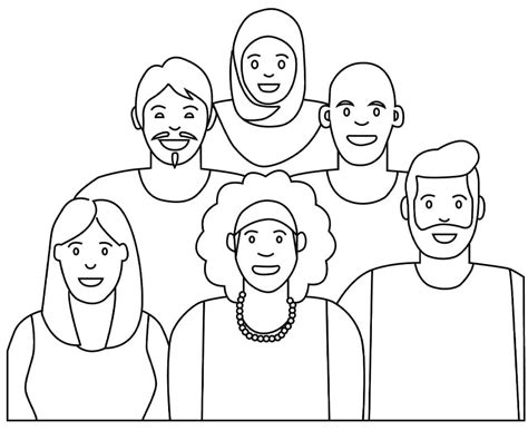 diversity coloring pages  printable coloring pages  kids