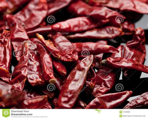 Dried Red Chili Peppers Stock Image Image Of Fiery