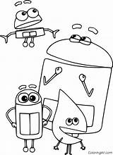 Storybots Coloring Pages Bing Beep sketch template