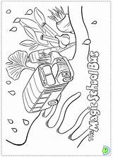 Coloring Bus Magic School Pages Print Dinokids Cartoons Close sketch template