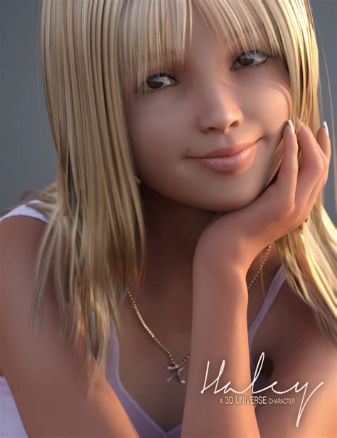 haley for genesis 3 female s character and hair 3d models and 3d