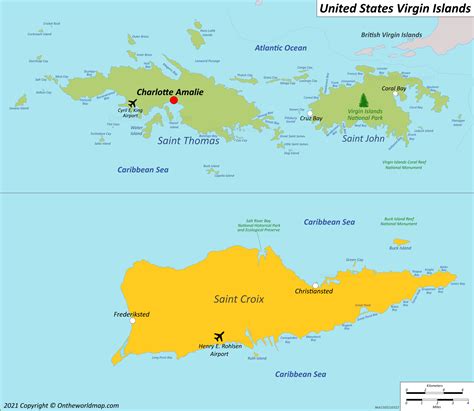 virgin islands map detailed maps   united states virgin islands usvi american