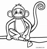 Monkey Coloring Printable Pages Kids Paint Drawing Microsoft Baby Color Cute Face Hanging Spider Funny Getcolorings Drawings Getdrawings Family Print sketch template