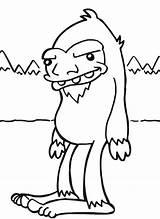 Coloring Pages Yeti Getcolorings Bigfoot sketch template