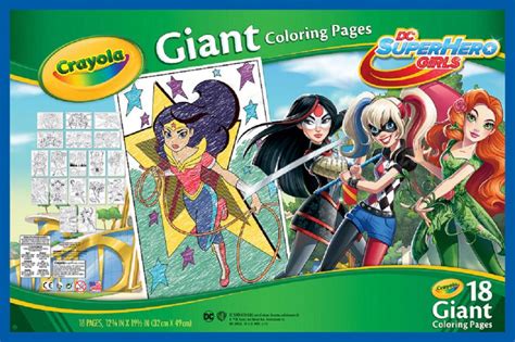 crayola giant coloring pages dc superhero girls igralandiya