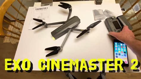 exo cinemaster  unbox setup flight drone youtube