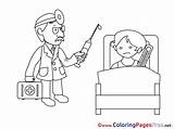 Hospital Colouring Ward Printable Kids Coloring Pages Sheet Title sketch template