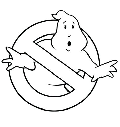 ghostbusters logo coloring page  getdrawings