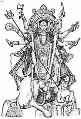 Durga Maa 4to40 sketch template
