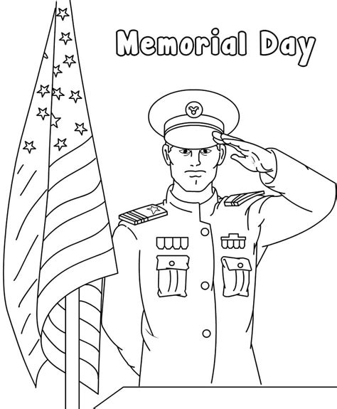 printable memorial day coloring page  print  color