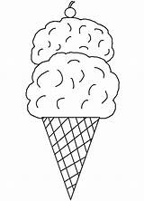 Template Ice Cream Cone Coloring Printable Pages Clipart Cones Templates Clip Kids Printables Library Sorvete Colorir Para Colouring Parlor Print sketch template