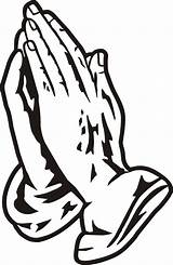 Praying Hands Vector Clipart Coloring Sheet sketch template