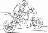 Coloring Motorcycle Pages Racing Printable Drawing Paper sketch template