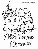 Coloring Pages Healthy Nutrition Food Health Kids Protein Good Printables Body Related Choices Eating Colouring Habits Printable Sheets Color Group sketch template