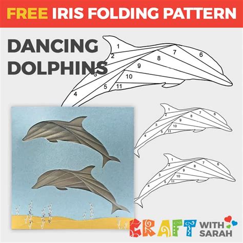 dolphin iris folding pattern craft  sarah