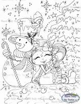 Magical Winter Baldy Sherri Digi Snowman Stamp Instant Friends Artist sketch template