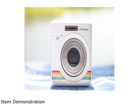 polaroid izone mini zoom cameracamcorder  mp  preview screen white neweggcom