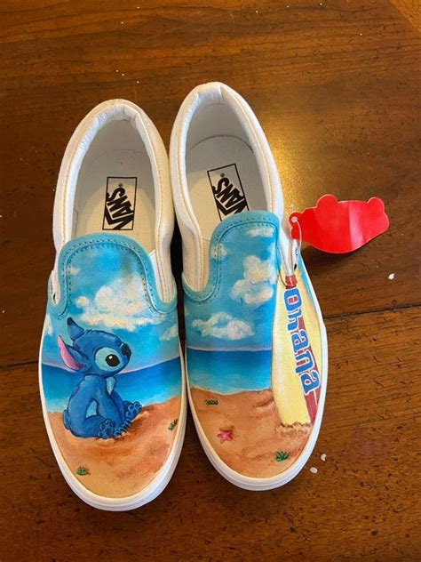 Vans Handpainted Lilo And Stitch Disney Painted Shoes Custom Vans
