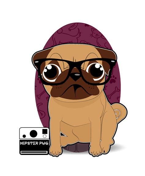 ilustra rocio hipster pug