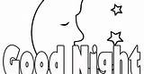 Good Night Coloring sketch template