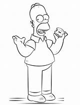 Homer Comendo Rosquinha Colorironline sketch template