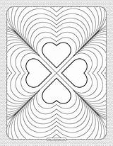 Hearts Coloring Four Valentine Whatsapp Tweet Email Valentines sketch template