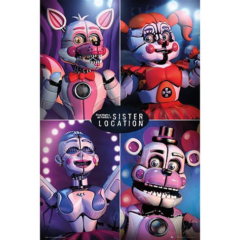 five nights at freddy s sister location quad maxi poster 61 x 91 5cm