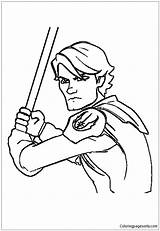 Anakin Skywalker Star Wars Coloring Pages Color Online Print Coloringpagesonly sketch template