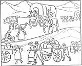 Coloring Pioneer Pages History Lds Wagon Transportation Kids Mormon American Pioneers Printable Book Color Drawing Oregon Trail Life Sheets Ancient sketch template