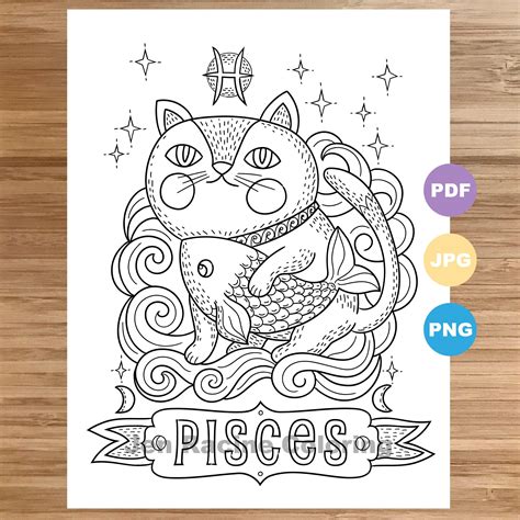mermaid cat coloring pages  kids michelleagner