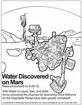 Coloring Liquid Solid Gas Mars Water Discovered Online Pages Getcolorings sketch template