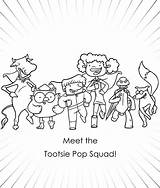 Tootsie Roll Squad Pop Coloring Getdrawings Drawing sketch template
