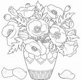 Flores Ramo Fleurs Printable Coloriages Colorare Disegni sketch template