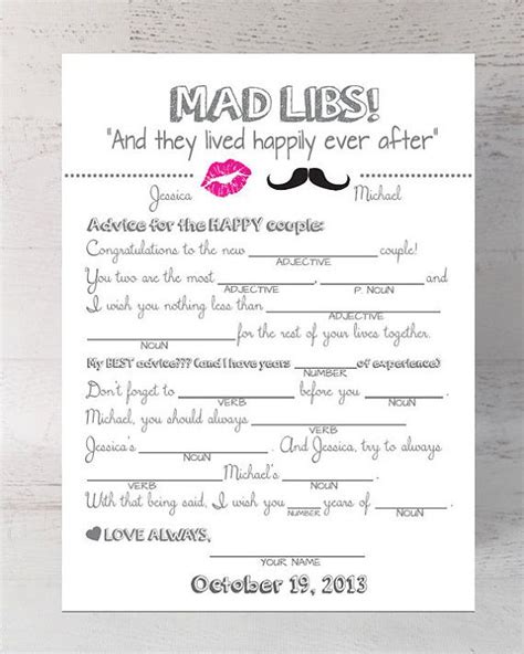 mad libs   wedding bestbride