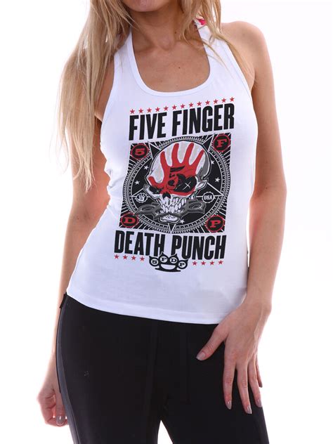 five finger death punch ffdp women white graphic tank top singlet size xs 2xl 2 ebay