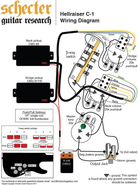 emg hz pickups wiring diagram