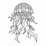 Mandala Jellyfish Dxf sketch template